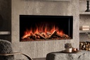 Uptown - UE44-2 Linear Electric Fireplace w/Remote, Top/Ember Lighting and Corner/Single Side Installation Kits - Heater 120V (240V Compatible) NEW
