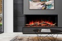 Uptown - UE44-2 Linear Electric Fireplace w/Remote, Top/Ember Lighting and Corner/Single Side Installation Kits - Heater 120V (240V Compatible) NEW