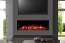 Uptown - UE56 Linear Electric Fireplace w/Remote, Top/Ember Lighting and Corner/Single Side Installation Kits - Heater 120V (240V Compatible)