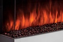 Uptown - UE56 Linear Electric Fireplace w/Remote, Top/Ember Lighting and Corner/Single Side Installation Kits - Heater 120V (240V Compatible)