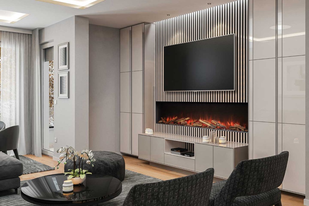 Uptown - UE68 Slim Electric Fireplace w/Remote - 120V Heater NEW