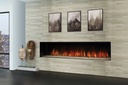 Uptown - UE80 Linear Electric Fireplace w/Remote, Top/Ember Lighting and Corner/Single Side Installation Kits - 120V Heater