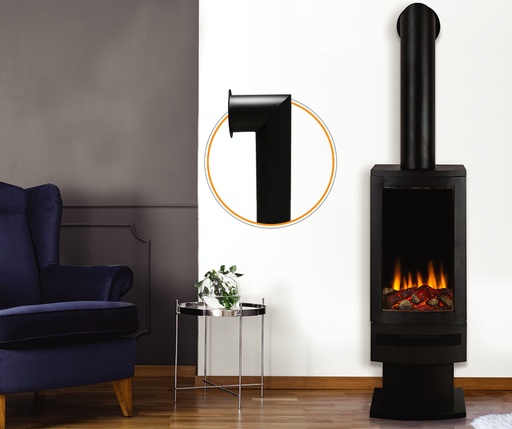 [FCBUS0016] British Fires - Bramshaw Electric Stove (Flue Pipe - Decorative)